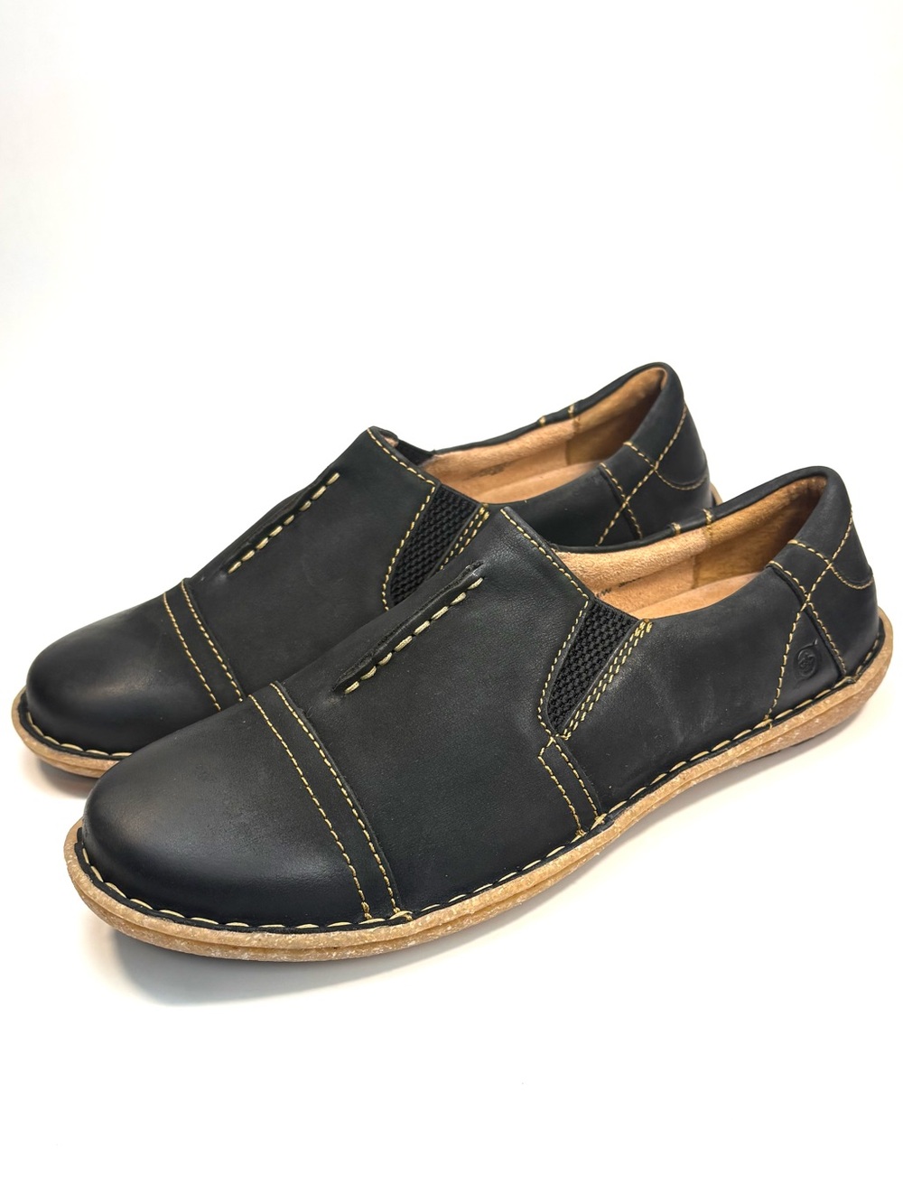 New! BORN Nampa Slip-On Black Leather Loafers | 10
